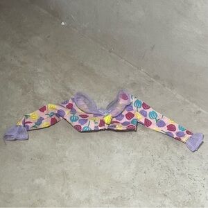 1995 Barbie Doll Flower Pretty Fashions  Tulip Flower Print Top Blouse Shirt